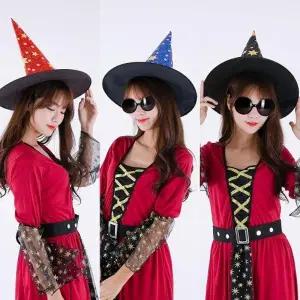 TBZ 할로윈 장식소품 마법사 별무늬 파티모자 파티의상