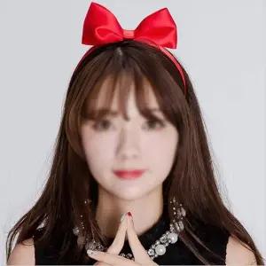 TBZ 파티행사소 빨간리본 공주장식 머리띠 헤어밴드머리띠