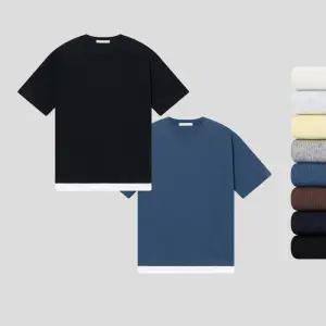 [엠클로]남자 오버핏 빅사이즈 레이어드 20수 여름 반팔티셔츠