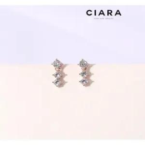 [씨아라]CIARA 14K Riomaggiore 쓰리캐럿 귀걸이(SilverPin)