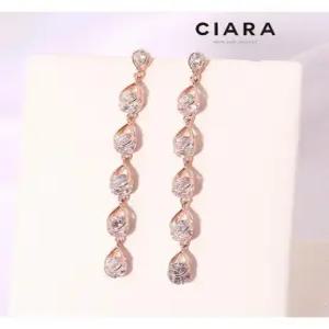 [씨아라]CIARA 14K Cagliari 캐럿핀셋 드랍 귀걸이(SilverPin)