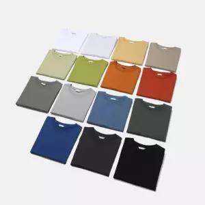 [엠클로]남자 오버핏 20수 실켓 무지 반팔 티셔츠