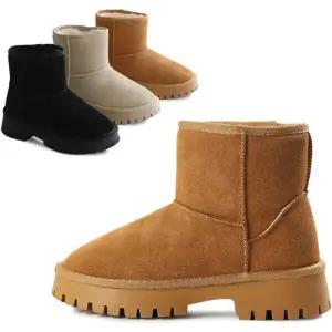 [카미엣뮤즈]키높이 스웨이드 퍼 부츠_KM23w141