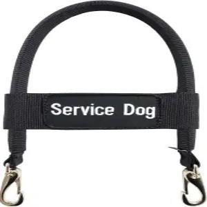 서비스 도그 조끼 및 하네스용 액티브독 브릿지 핸들 강화 나일론 헤비 듀티 금속 클립 ID 밴드가 있는