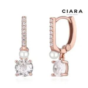 [씨아라]CIARA 14K Campania D쉐입 진주포인트 원터치 귀걸이(GoldPlated)