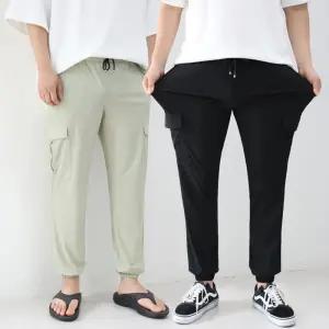 [엠클로]남자 여름 냉장고 쿨 아이스 스판 카고 밴딩 조거팬츠