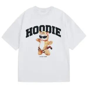 [탑보이][탑보이] 댄싱 캣 프린팅 오버핏 반팔티셔츠 (BZ004)