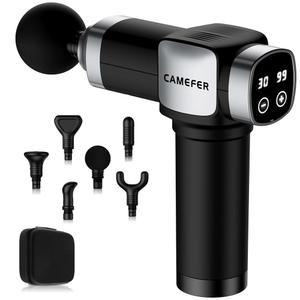 마사지 건, 완화를 위한 딥 티슈 30단 속도 레벨 6 헤드가 있는 휴대용 전동 근육 마사지기, 케이스, 초조용한 디자인