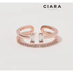 [씨아라]CIARA 14K Casoria 아까레터 투라인 반지(GoldPlated)