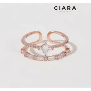 [씨아라]CIARA 14K Jenne 크라운 쿠라인 셰잎 반지(GoldPlated)