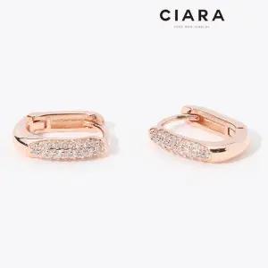 [씨아라]CIARA 14K Saviano 풀샤이닝 U라운드 원터치 귀걸이(GoldPlated)