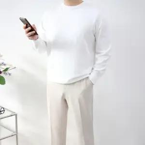 [엠클로]남자 오버핏 빅사이즈 퍼팩트 라운드 긴팔 니트