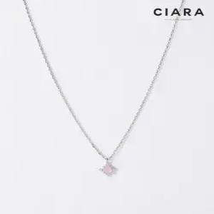 [씨아라]CIARA 14K Pozzuoli 핑크스톤 포인트 심플 목걸이(GoldPlated)