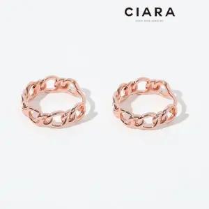 [씨아라]CIARA 14K Colico 아넬로 체인셰잎 원터치 귀걸이(GoldPlated)