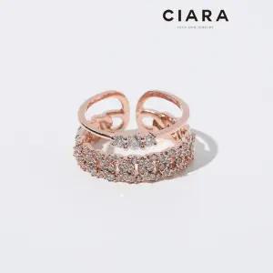 [씨아라]CIARA 14K Varenna 풀샤이닝 체인 투라인 반지(GoldPlated)