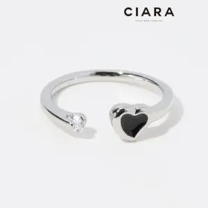 [씨아라]CIARA 14K Chieri 하트드로잉 캐럿 포인트 반지(GoldPlated)