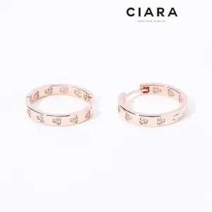 [씨아라]CIARA 14K Saviano 뜨레스톤하트 원터치 귀걸이(GoldPlated)