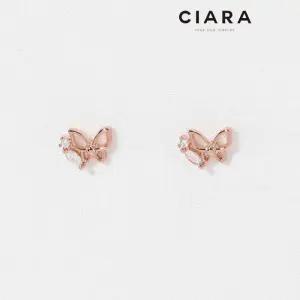 [씨아라]CIARA 14K Varenna 버터플라이 큐티스톤 귀걸이(SilverPin)