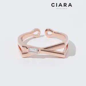 [씨아라]CIARA 14K Colico 크로스 엑스 오블롱스톤 반지(GoldPlated)