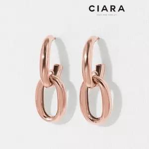 [씨아라]CIARA 14K Colico 오 도삐오 빅체인 드랍귀걸이(SilverPin)