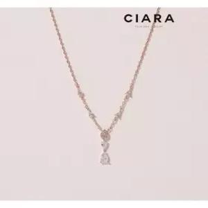 [씨아라]CIARA 14K Cagliari 세븐스톤 드랍 목걸이(GoldPlated)