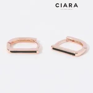 [씨아라]CIARA 14K Saviano 오닉스스 D라운드 원터치 귀걸이(GoldPlated)