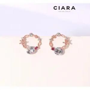 [씨아라]CIARA 14K Framura 플라워가든 빅캐럿 귀걸이(GoldPlated)