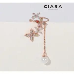 [씨아라]CIARA 14K Ariccia 플라워 진주 드랍 이어 커프스(GoldPlated)