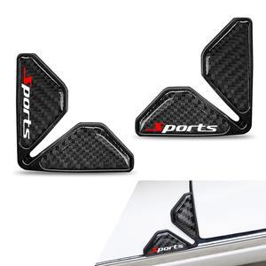 도그너리 2 PCS 자동차 도어 코너 엣지 가드, 충돌 방지 탄소 섬유 도어 코너 스티커, 부드러운 플라스틱 타이트 핏 긁힘 방지 보호 커버, 범용 수정 외장 액세서리(블랙)