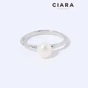 [씨아라]CIARA 14K Liveri 우드서피스링 진주 포인트 반지(GoldPlated)