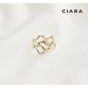 [씨아라]CIARA 16K Vicenza 웨이브 반지(GoldPlated)