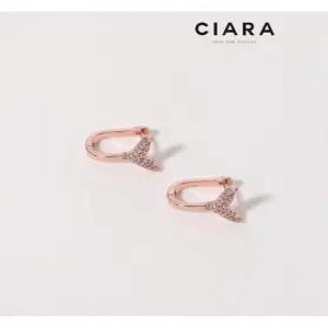 [씨아라]CIARA 14K Vezzano 돌핀테일 샤이닝 원터치 귀걸이(GoldPlated)