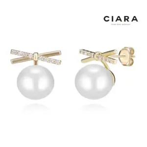 [씨아라]CIARA 14K Ancona D플라이 진주 귀걸이(SilverPin)