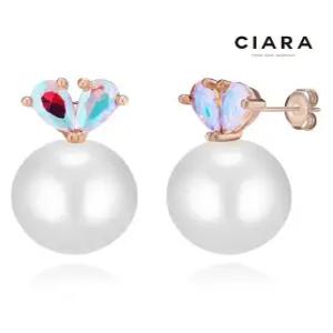 [씨아라]CIARA 14K Ancona 하트 진주 귀걸이(SilverPin)