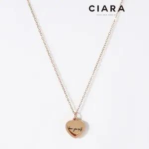 [씨아라]CIARA 써지컬스틸 Balme 트루스 오브 해피니스 더블하트 목걸이