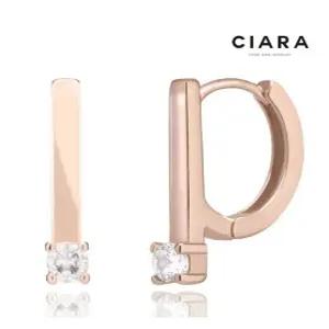 [씨아라]CIARA 14K Terni D쉐입 스톤포인트 원터치 귀걸이(GoldPlated)
