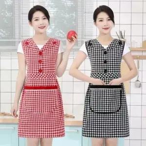 bns 원피스 보육교사 주방 어린이집 프릴 면 여름 앞치마