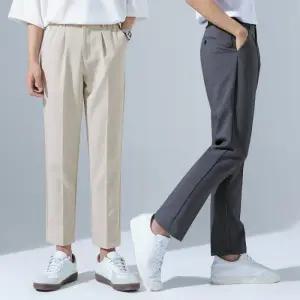 [탑보이][탑보이] 9부 10부 슬림핏 옆밴딩 슬랙스 (HT005)