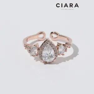 [씨아라]CIARA 14K Varenna 티어드랍 빅캐럿 뜨레스톤 반지(GoldPlated)