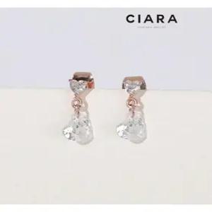 [씨아라]CIARA 14K Jenne 빅앤스몰 두에 하트 귀걸이(GoldPlated)