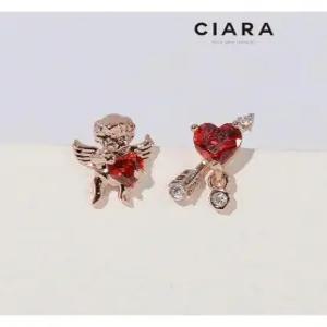 [씨아라]CIARA 14K Ariccia 큐피트세트 하트컬러 귀걸이(SilverPin)