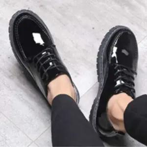 [골드스마일]남자 둥근코 에나멜 유광구두 로퍼 캐주얼화 키높이