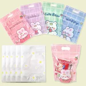 캐릭터 선물포장 손잡이 지퍼백 50매 세트 구디백