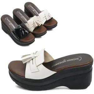 [카미엣뮤즈]태슬 웨지힐 슬리퍼_KM24s219