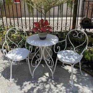 야외테이블 테라스꾸미기 철제 빈티지 테라스