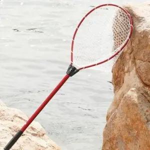 접이식 낚시 그물망 뜰채 93.8cm 레드색상 낚시장비 캠핑용품