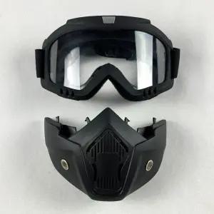 방풍 바이크고글 아웃도어 분리형 마스크 투명 고글