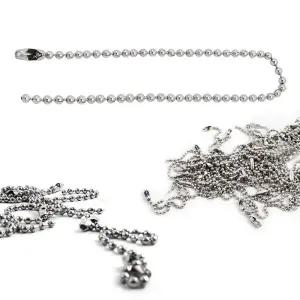 군번줄 구슬줄 볼체인 (1000개) -은색 20cm 키링 부자재 악세서리 DIY