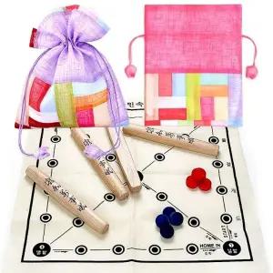 복주머니 윷놀이 세트 (일반형) 명절 선물 원목 나무 윷세트 전통 민속 놀이