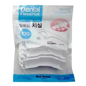 TBZ 일회용 치실 100P 이쑤시개 치간칫솔 틈새칫솔 1회용